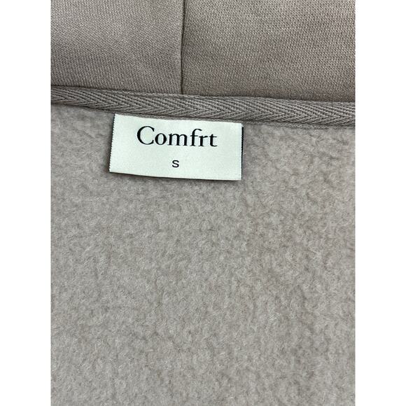Comfrt Travel Essentials Zip Hoodie in Bark, size small, MSRP $140 - Picture 4 of 16